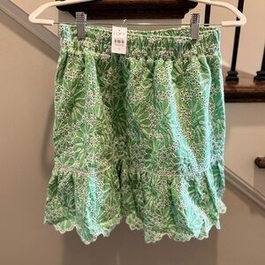 Loft Floral Appliqué Skirt Green Size XS